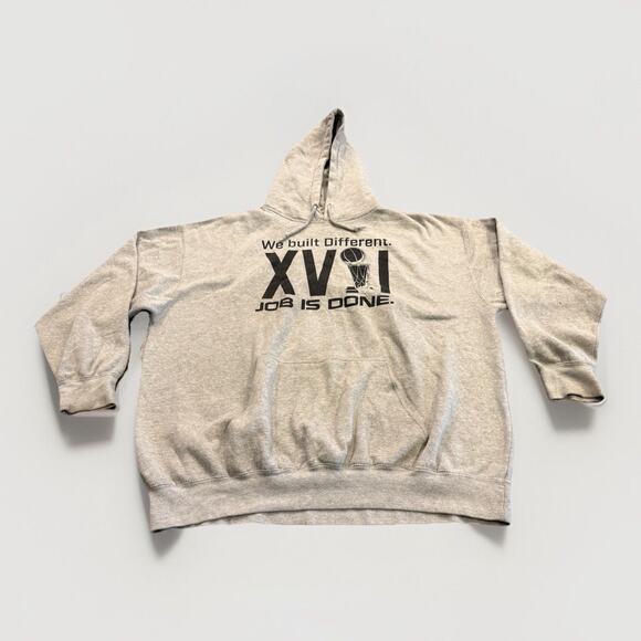 Kobe Bryant Mens Gray We Built Different XVII Job Is Done Pullover Hoodie 3XL - Picture 1 of 9